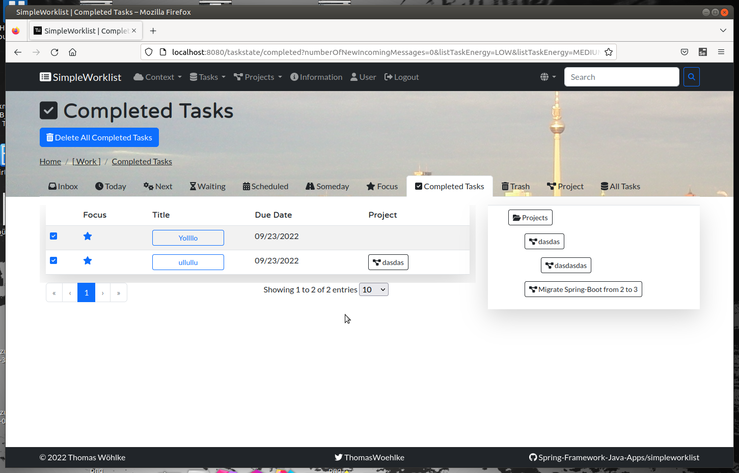 Functional Requirements F017 show /taskstate/completed